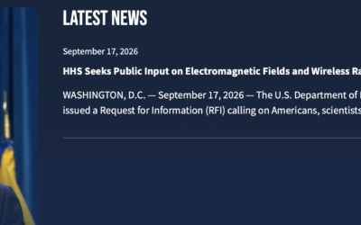 EHT Statement on HHS Request for Information on Electromagnetic Fields & Wireless Radiation