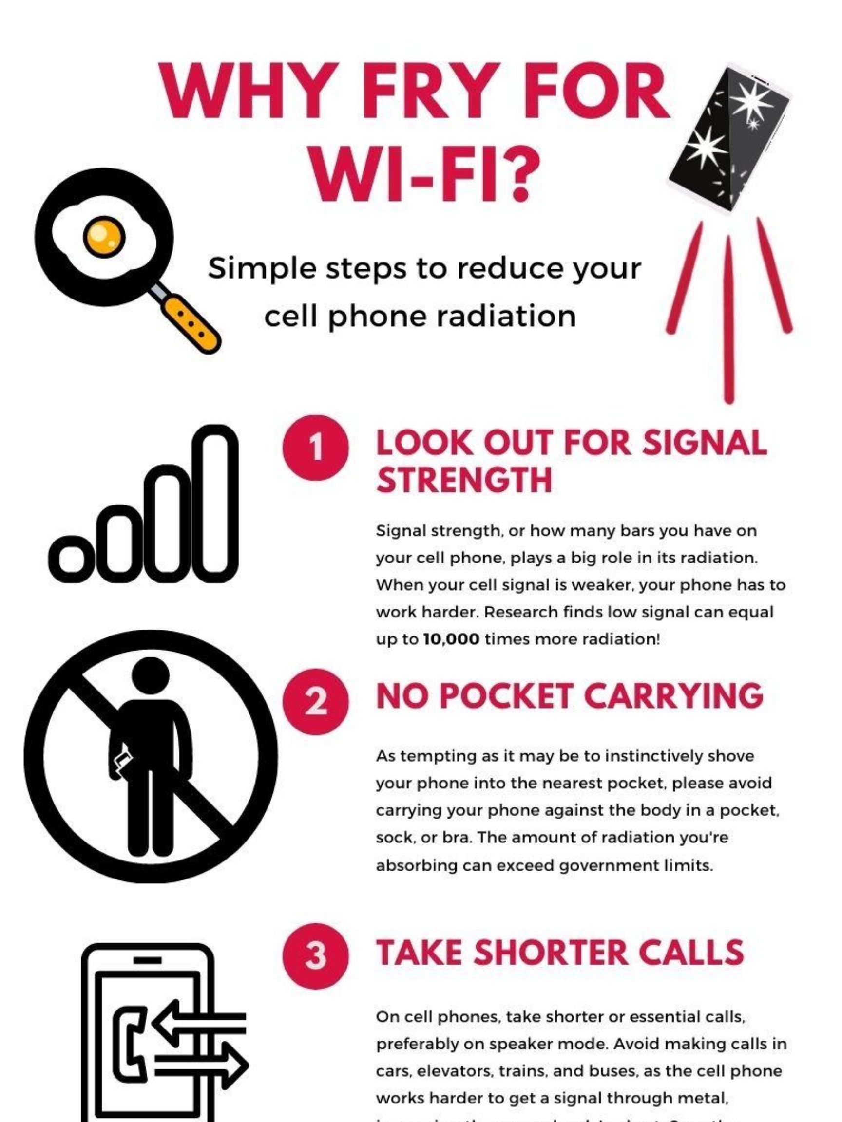 Infographics on Cell Phone Radiation, WiFi and 5G Environmental